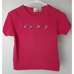 Circo Girl's Large 10/12 Pink Flower Shirt